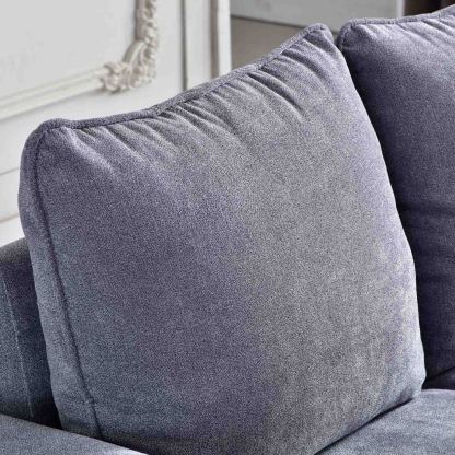 Living Room 73.6'' Wide Suede or Line Fabric Sofa, 6 Colors
