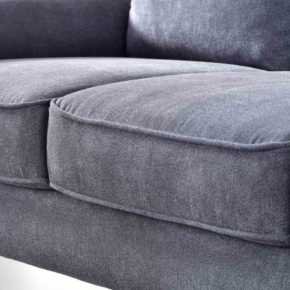 Living Room 73.6'' Wide Suede or Line Fabric Sofa, 6 Colors