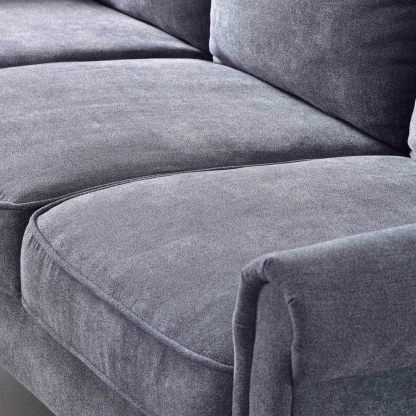 Living Room 73.6'' Wide Suede or Line Fabric Sofa, 6 Colors