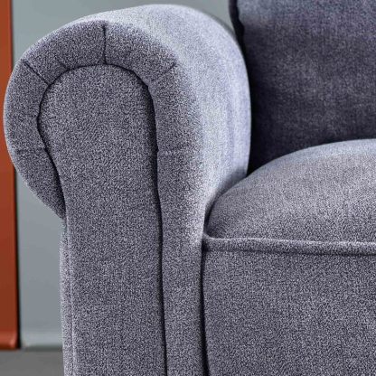 Living Room 73.6'' Wide Suede or Line Fabric Sofa, 6 Colors