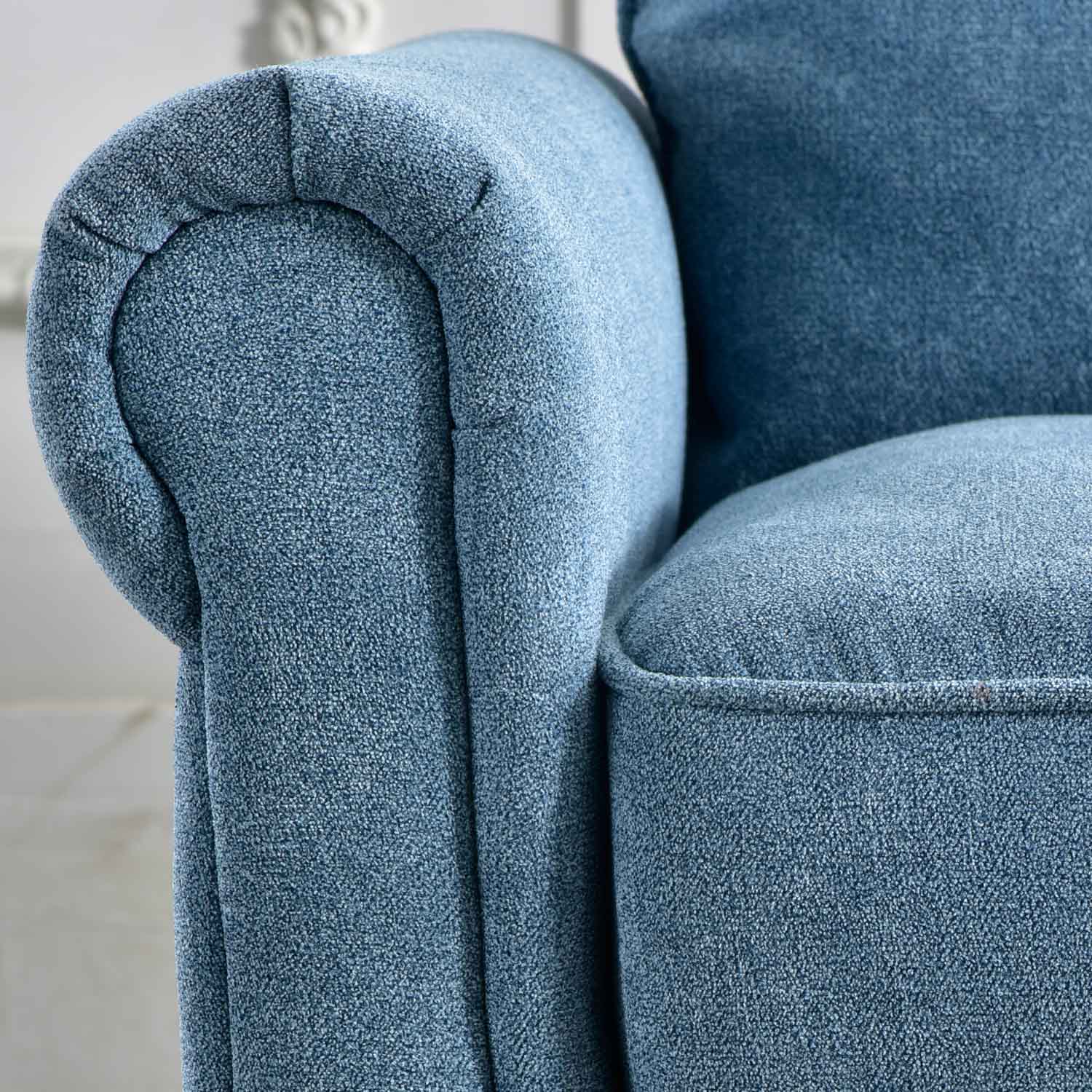 Living Room 73.6'' Wide Suede or Line Fabric Sofa, 6 Colors