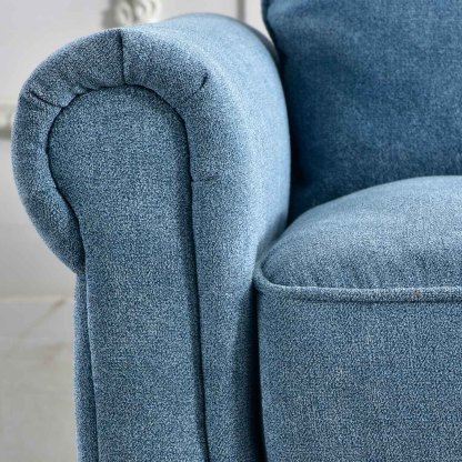 Living Room 73.6'' Wide Suede or Line Fabric Sofa, 6 Colors