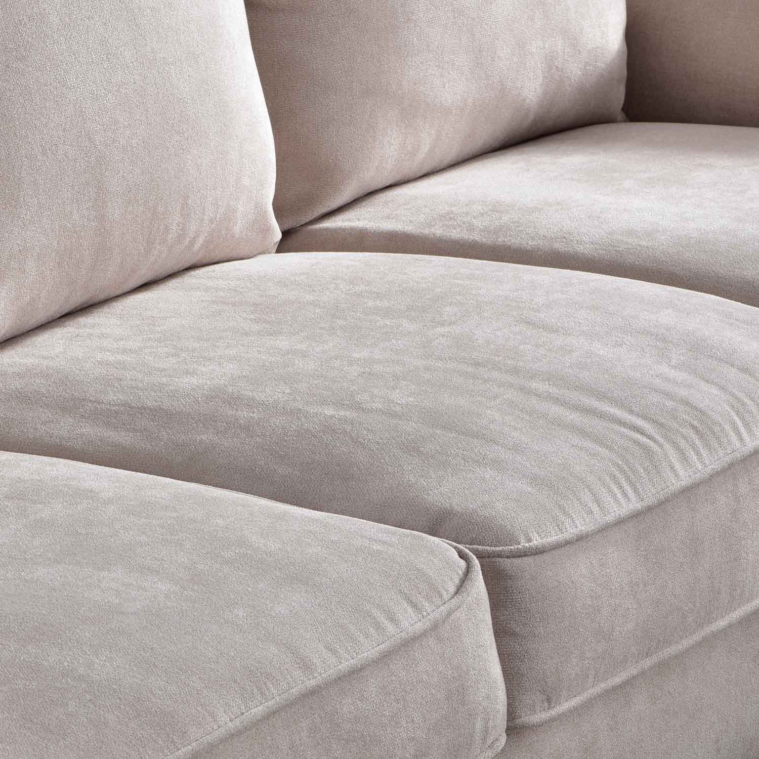 Living Room 73.6'' Wide Suede or Line Fabric Sofa, 6 Colors