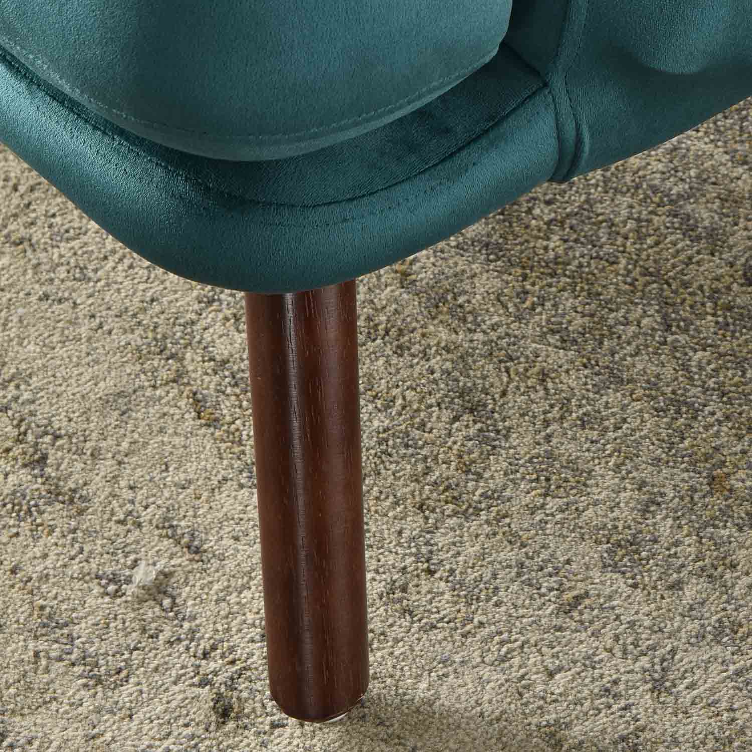 Living Room Accent Chair with Ottoman, 6 Angles Adjustable