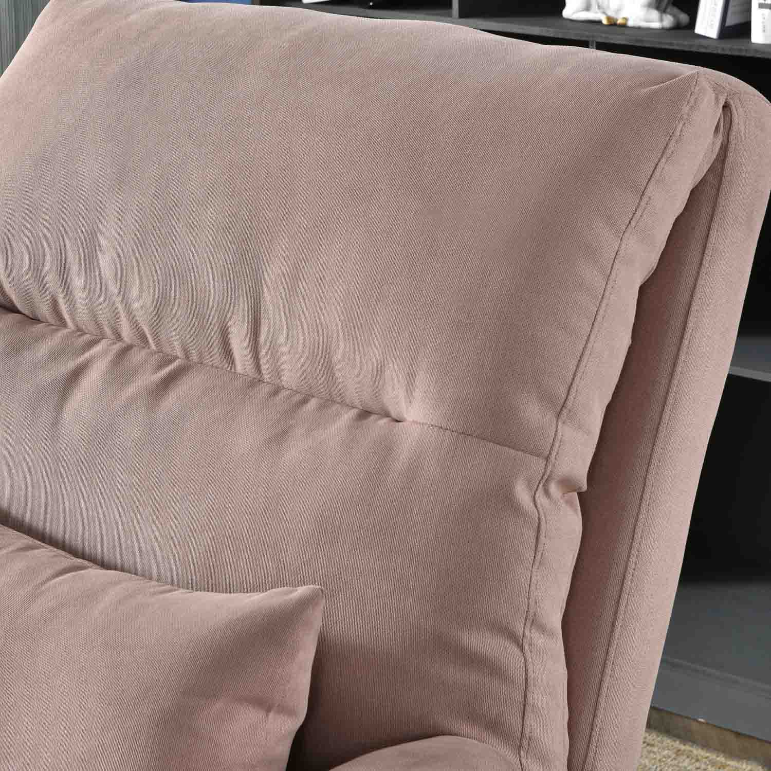 Living Room Accent Chair with Ottoman, 6 Angles Adjustable
