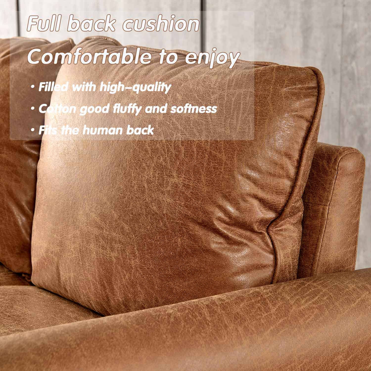 Living Room 73.6'' Wide Suede or Line Fabric Sofa, 6 Colors