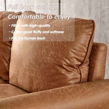 Living Room 73.6'' Wide Suede or Line Fabric Sofa, 6 Colors