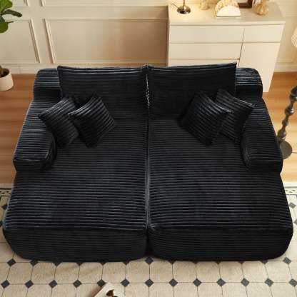 81" Boneless Sofa, Sleeper Couch, No Assembly Required