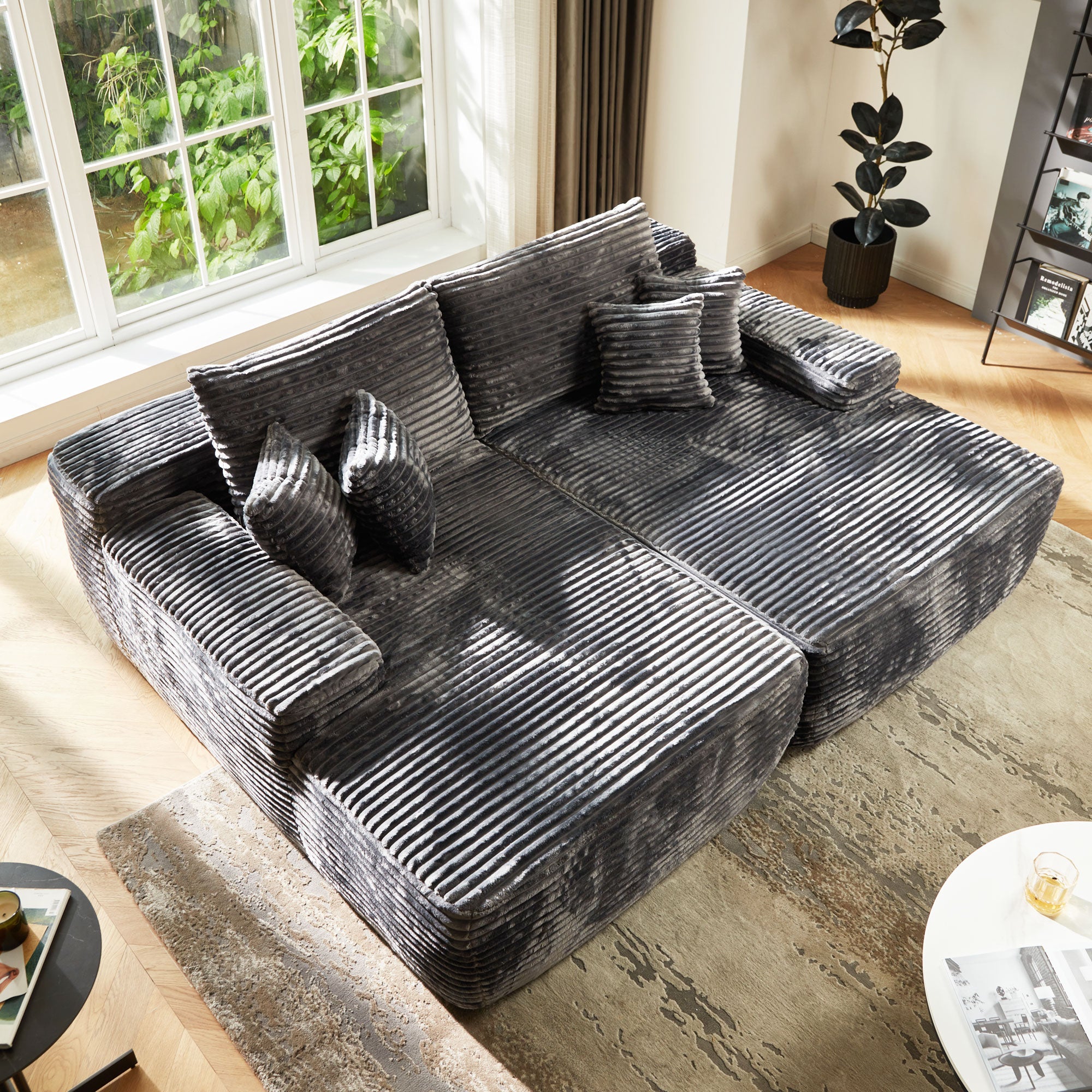 81" Boneless Sofa, Sleeper Couch, No Assembly Required