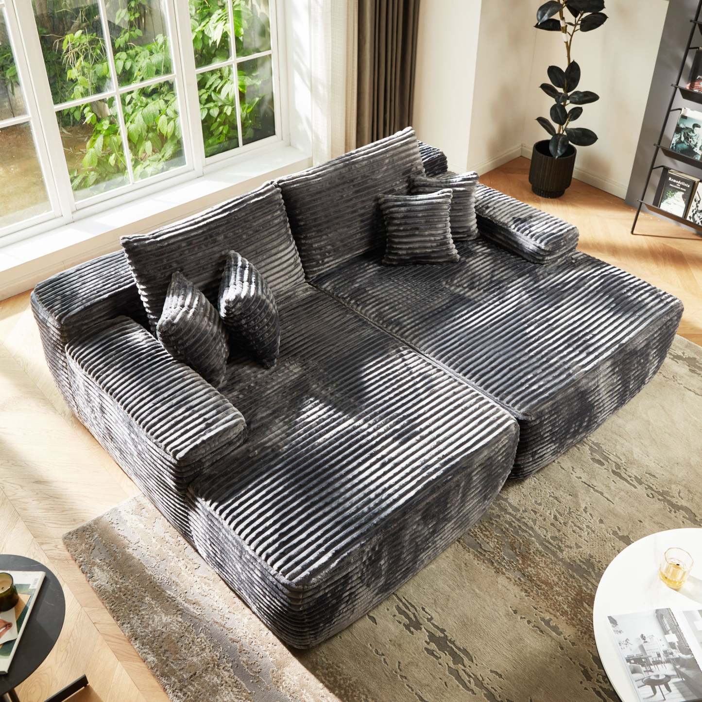 81" Boneless Sofa, Sleeper Couch, No Assembly Required