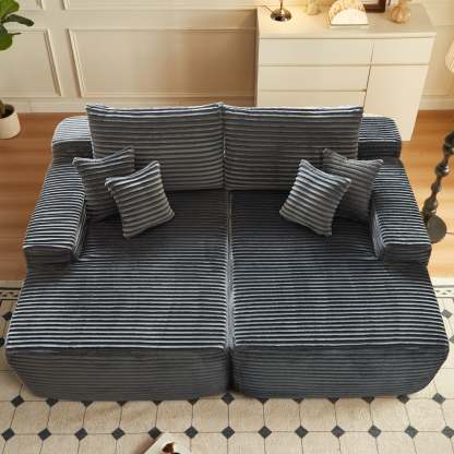 81" Boneless Sofa, Sleeper Couch, No Assembly Required