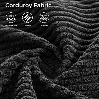 104" L-Shape Modular Couch with Chaise,Corduroy Fabric,No Assembly Required