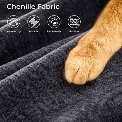 104" L-Shape Modular Couch with Chaise, Chenille Fabric, No Assembly Required