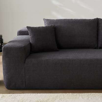 104" L-Shape Modular Couch with Chaise, Chenille Fabric, No Assembly Required