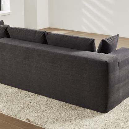 104" L-Shape Modular Couch with Chaise, Chenille Fabric, No Assembly Required