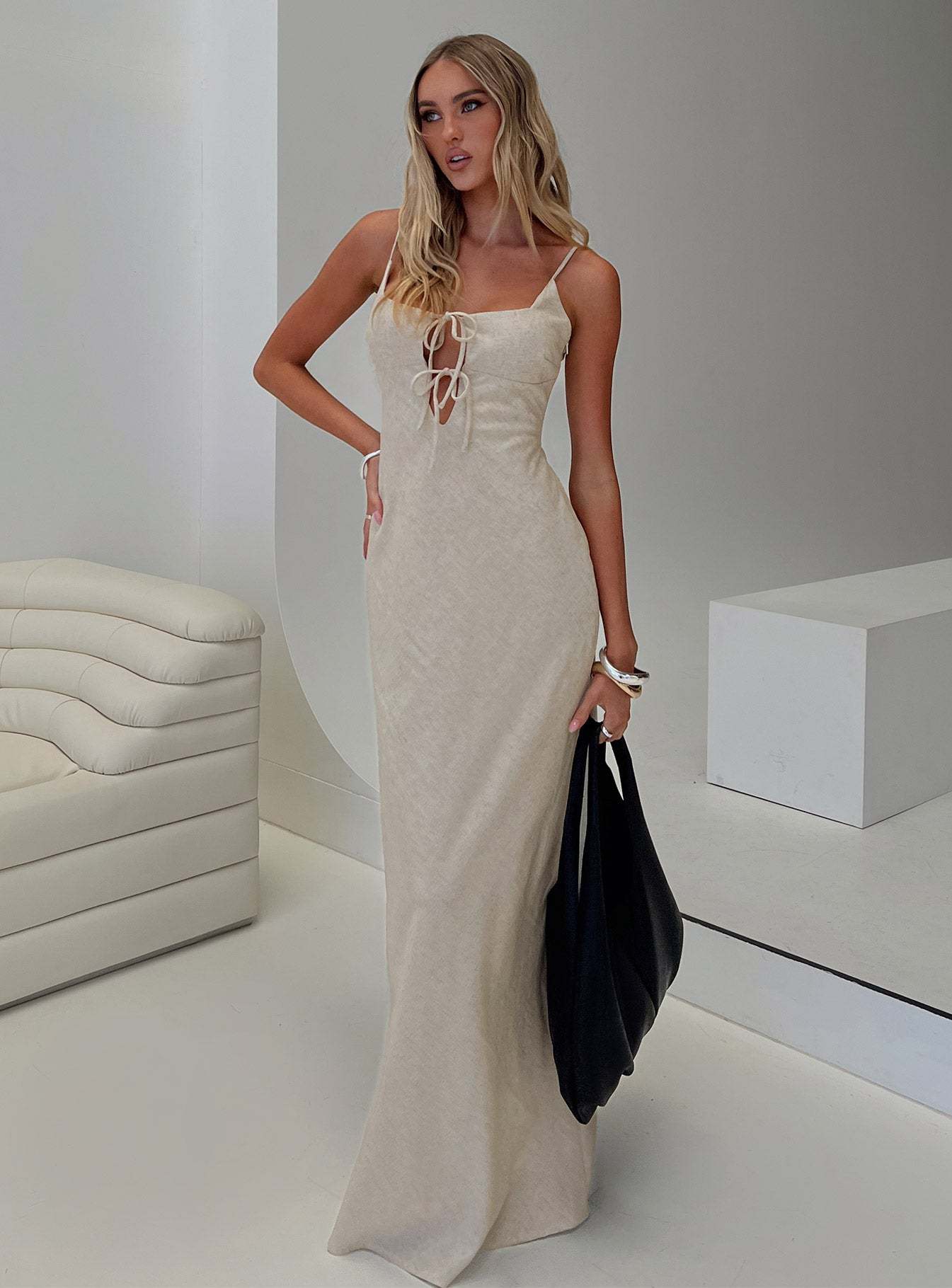 Seraphia Maxi Dress Beige