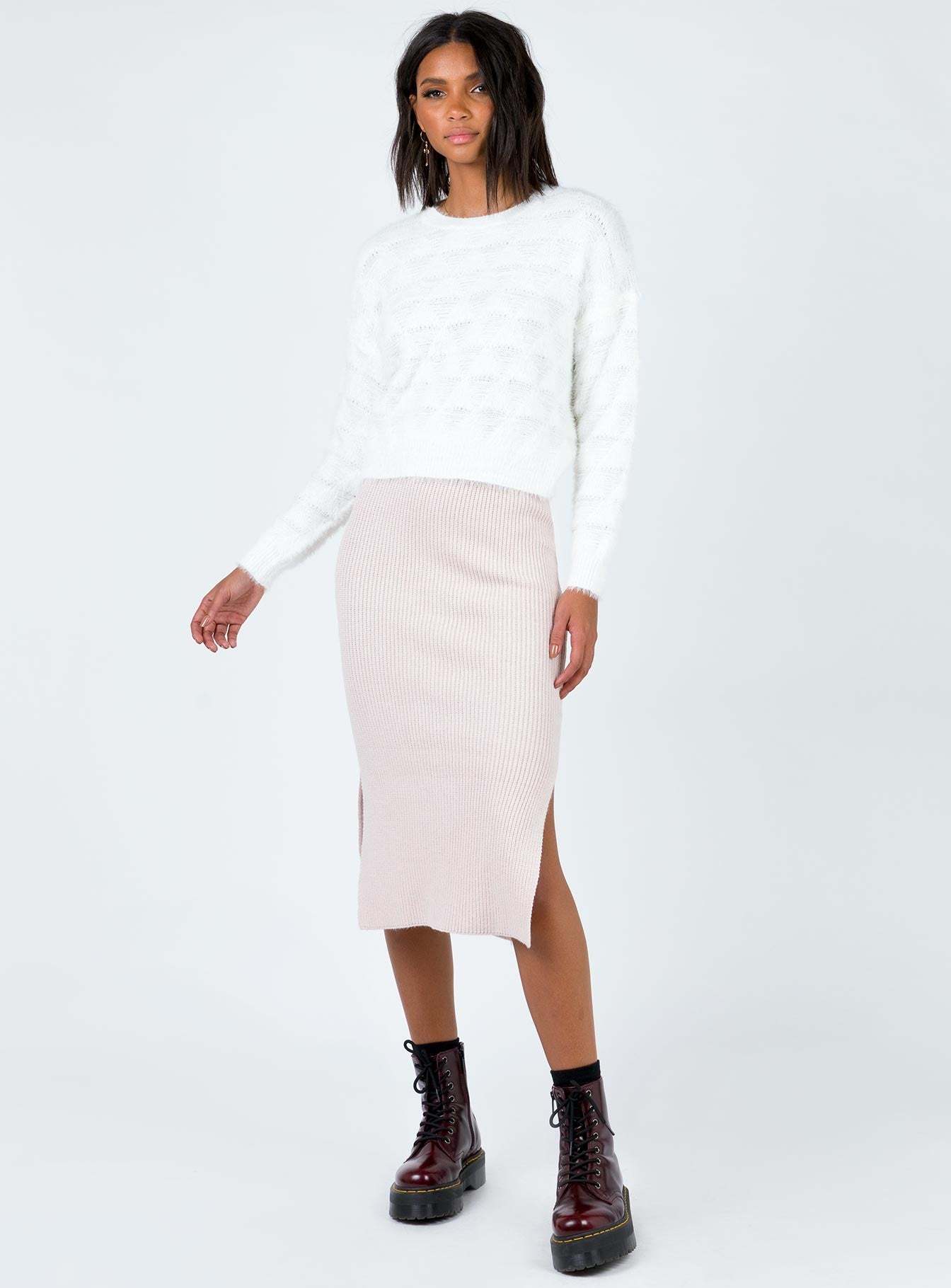 Zanna Midi Skirt Nude Pink-Artabri