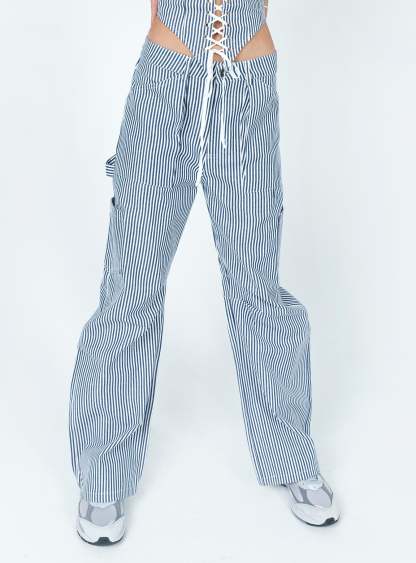 Miami Vice Pants Navy Pinstripe