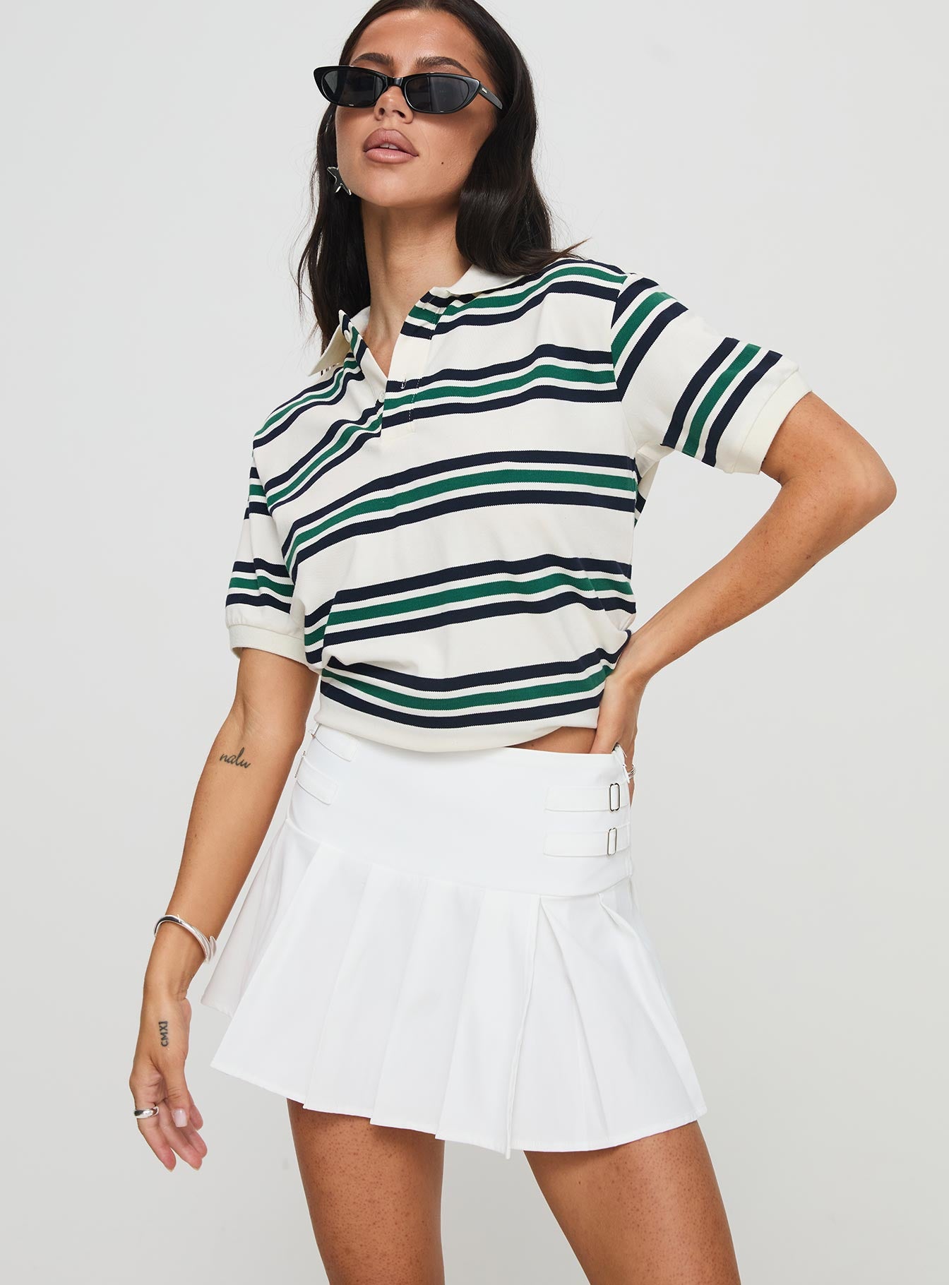 Cartwright Mini Skirt White-Artabri