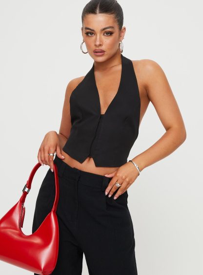 Je Suis Halter Top Onyx