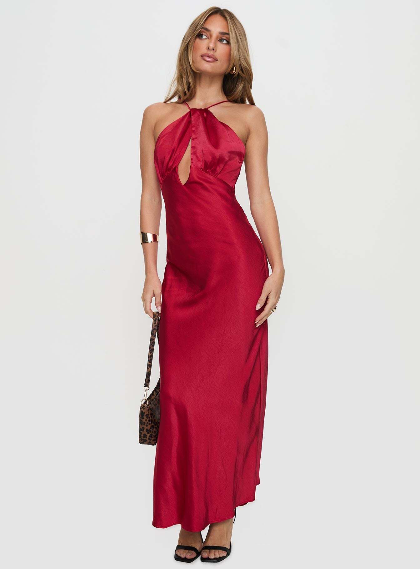 Saja Cut Out Maxi Dress Red