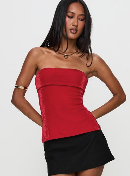 Strutter Strapless Top Glitter