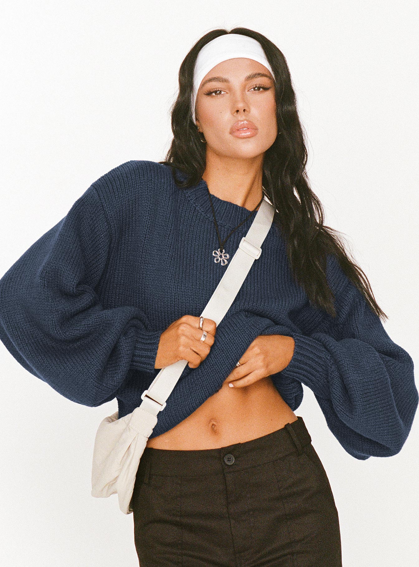 Harmony Knit Sweater Navy