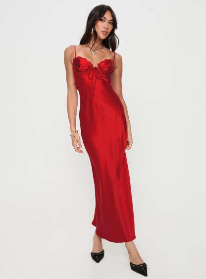 Monument Maxi Dress Red