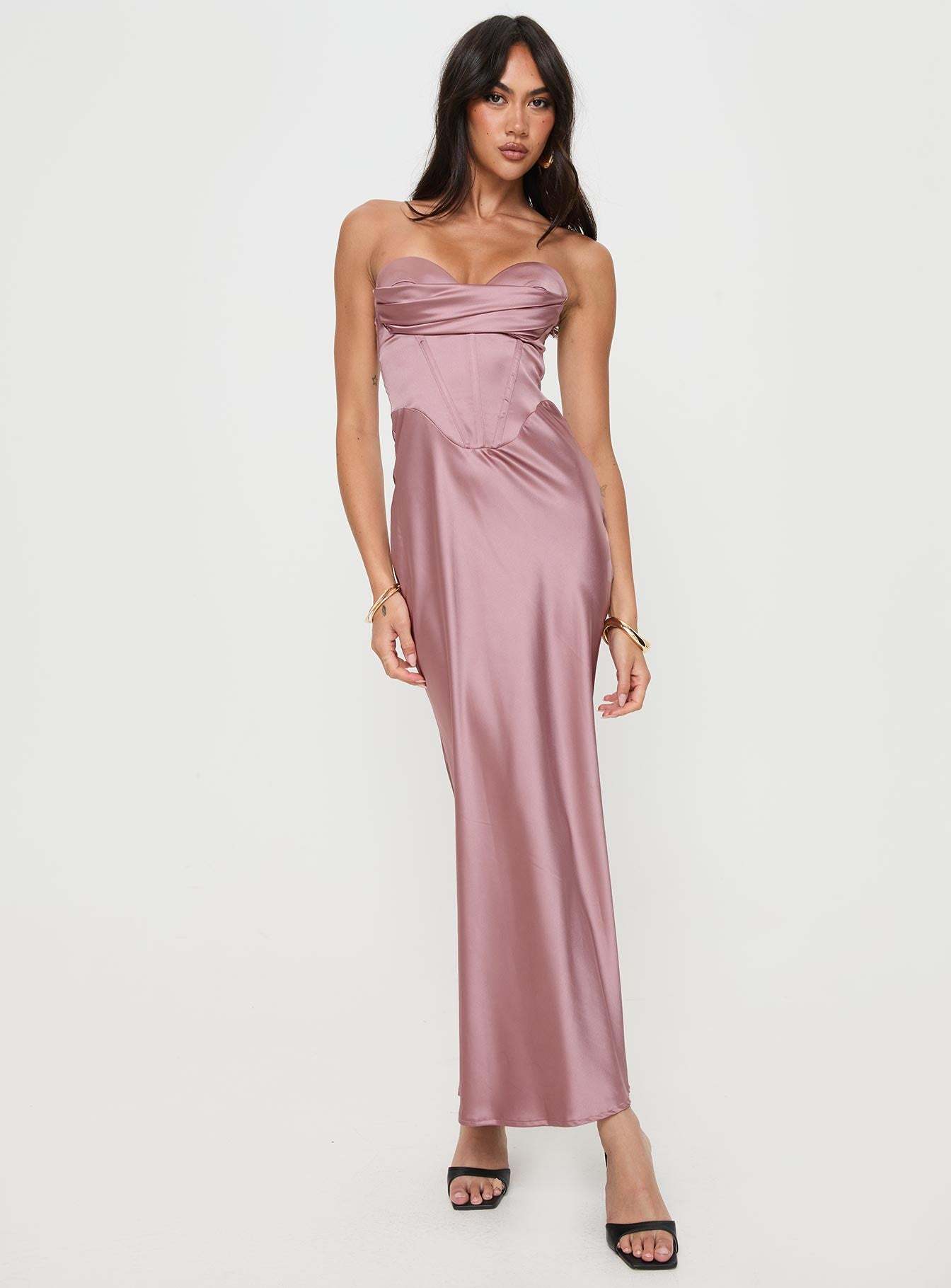Yannick Strapless Maxi Dress Mocha