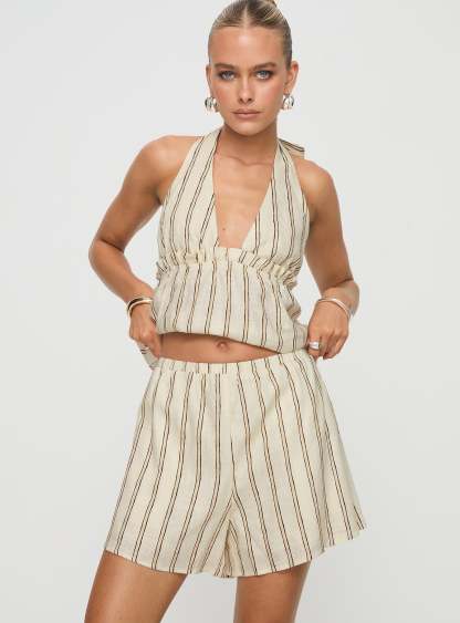 Ease Linen Blend Set Cream / Black