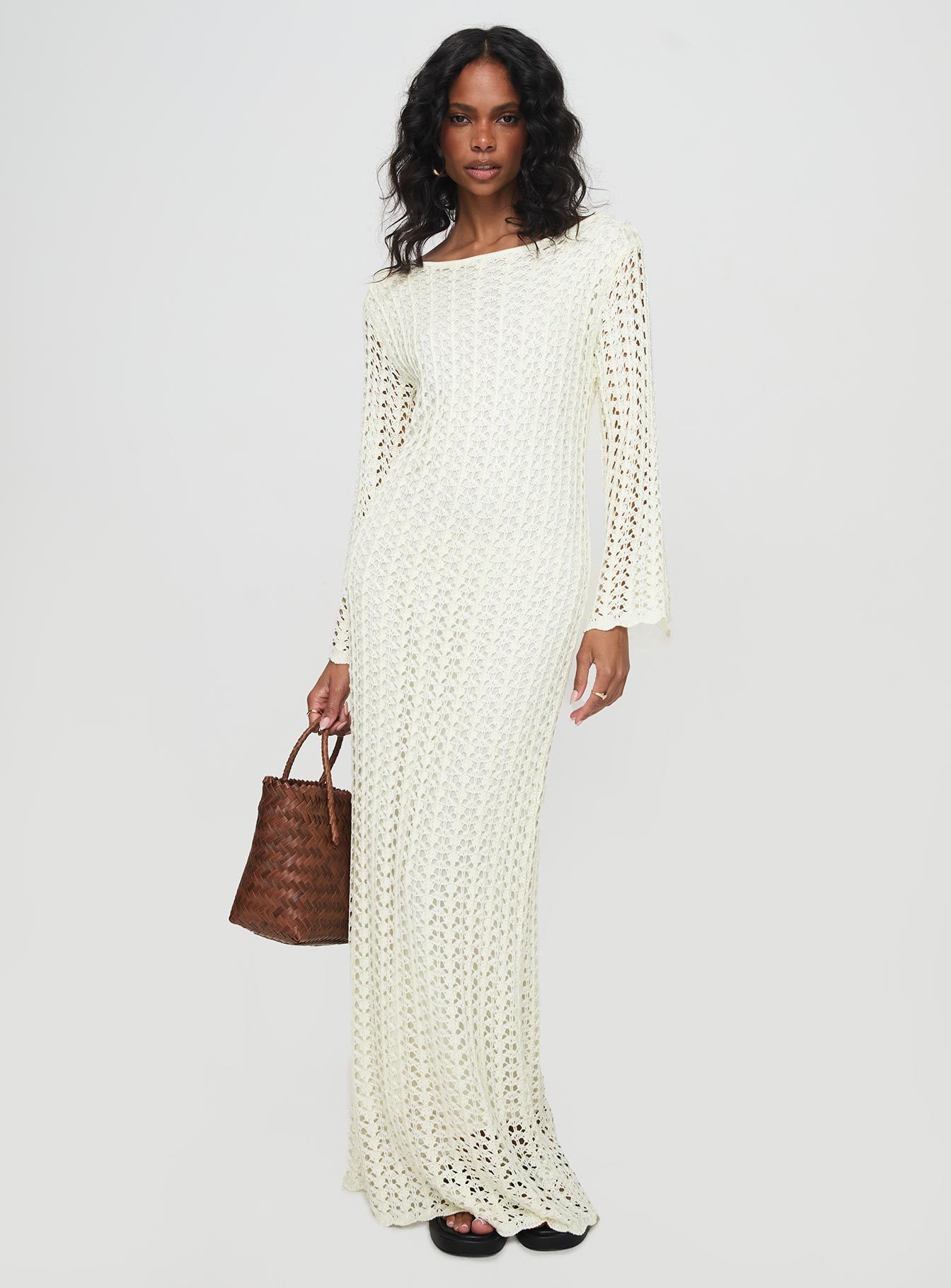 Westy Knit Maxi Dress Cream-Artabri