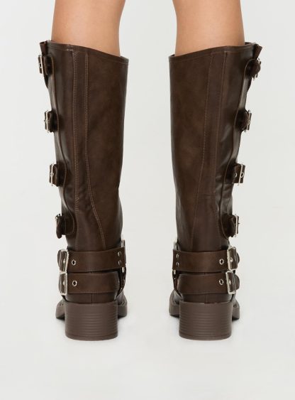 Buckle Down Boots Brown