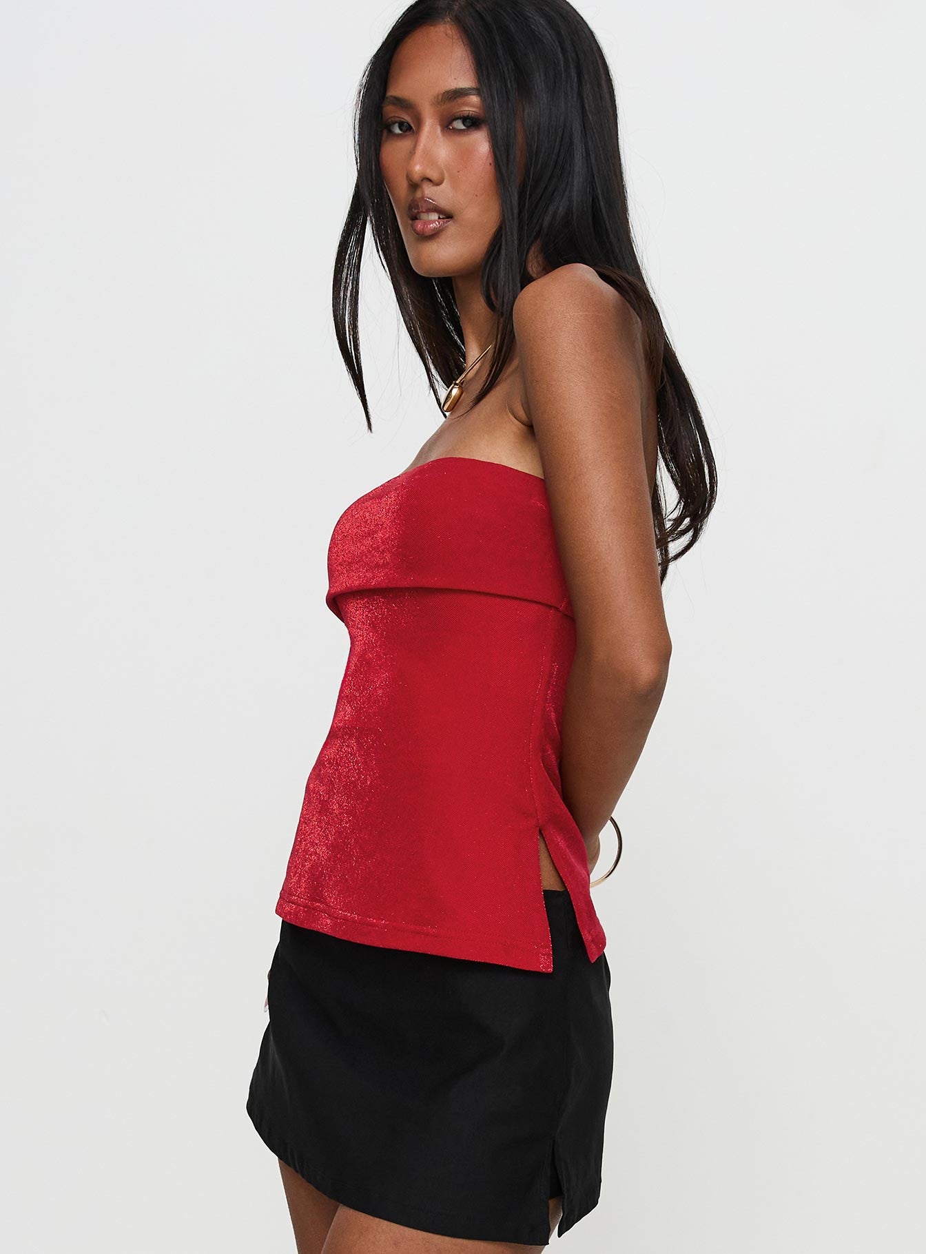 Strutter Strapless Top Glitter