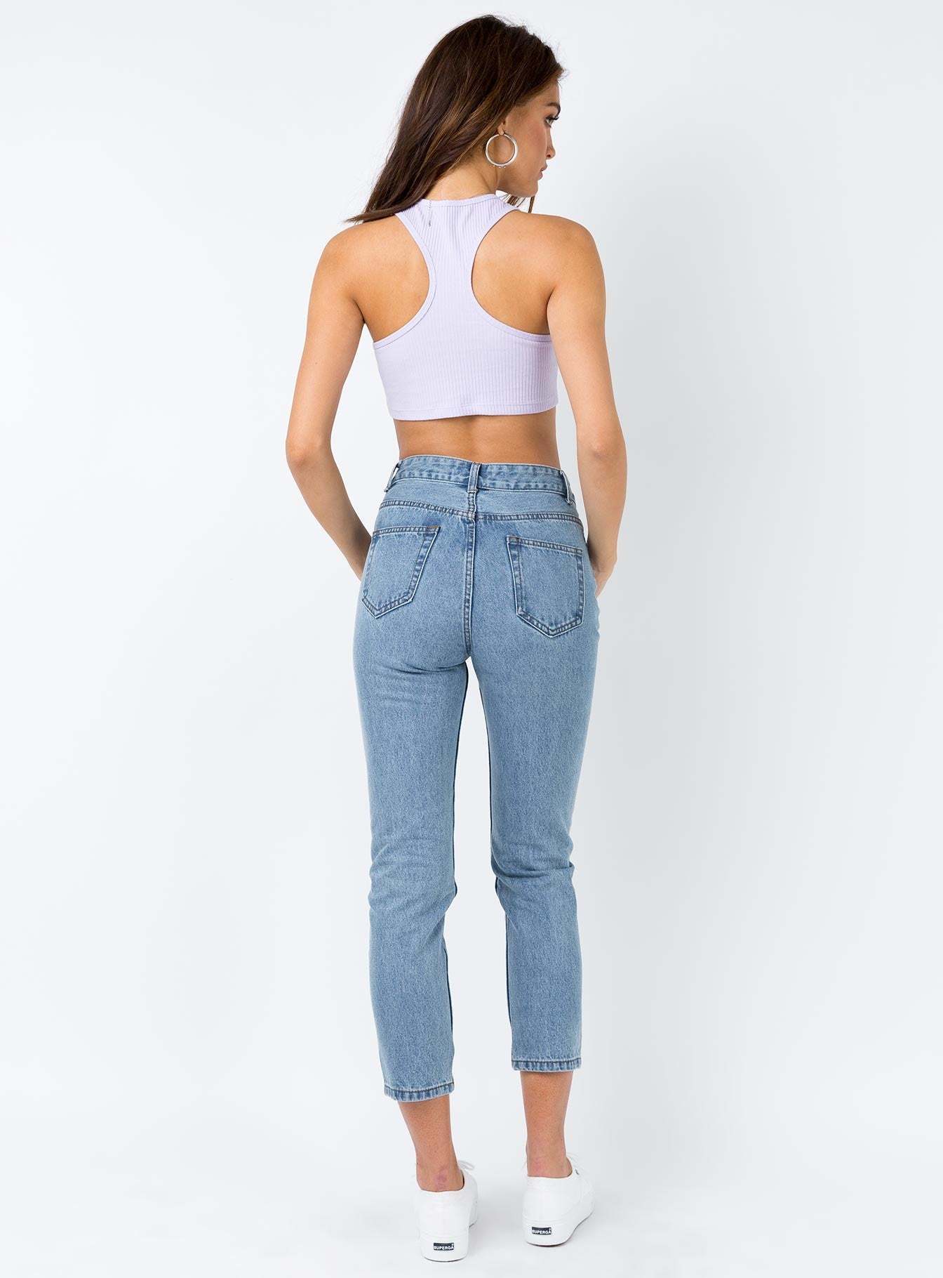 Gemini Mom Jeans Pale Blue-Artabri