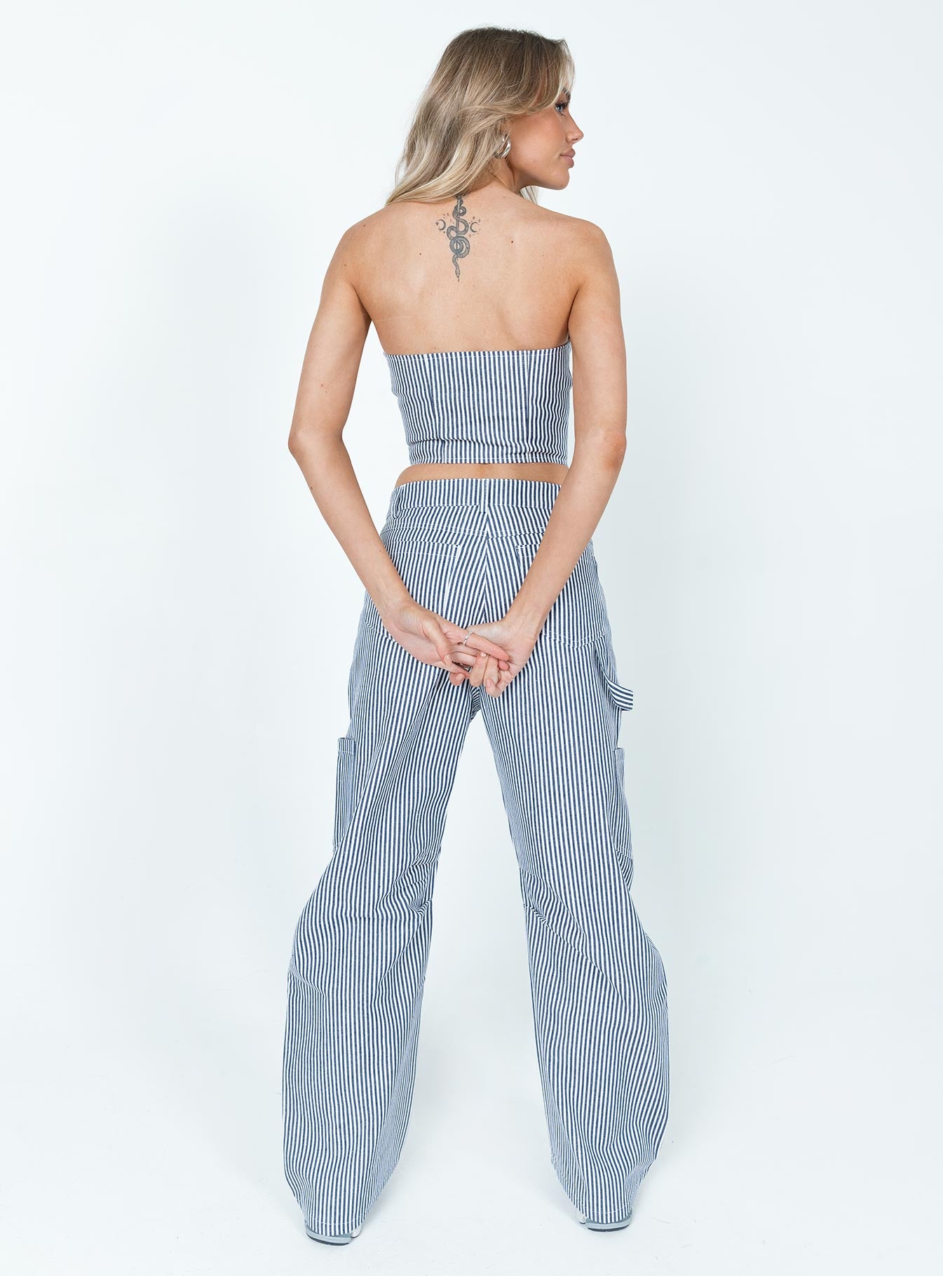 Miami Vice Pants Navy Pinstripe