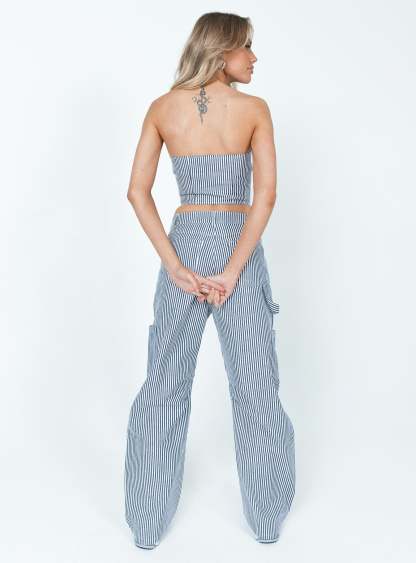 Miami Vice Pants Navy Pinstripe
