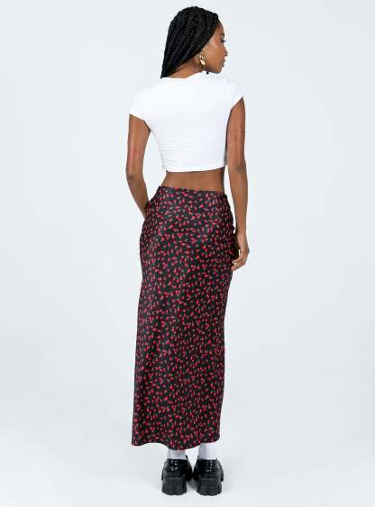Jodie Maxi Skirt Black Floral-Artabri