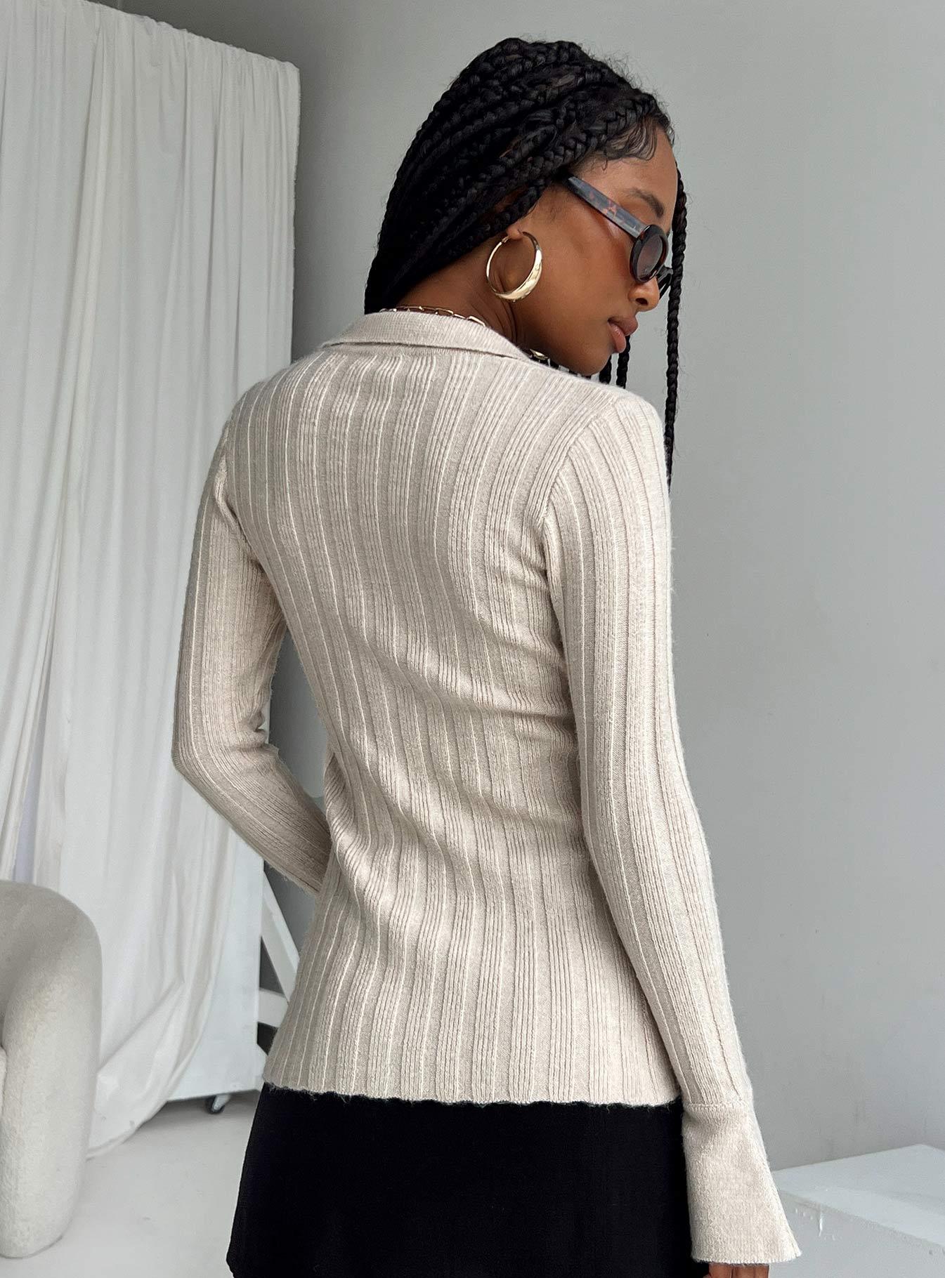 Beryl Long Sleeve Top Bone-Artabri