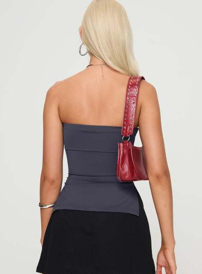 Strutter Strapless Top Slate