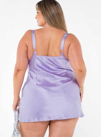 Star Shining Mini Dress Purple Curve