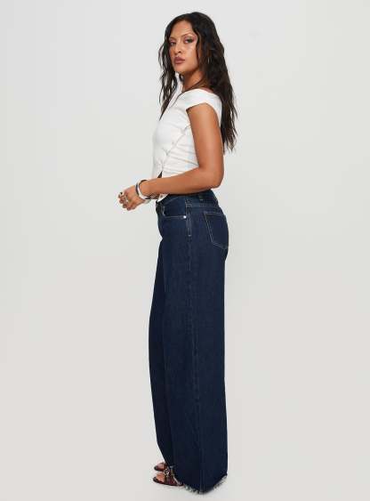 Darla low rise straight jean dark wash petite