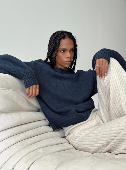 Harmony Knit Sweater Navy