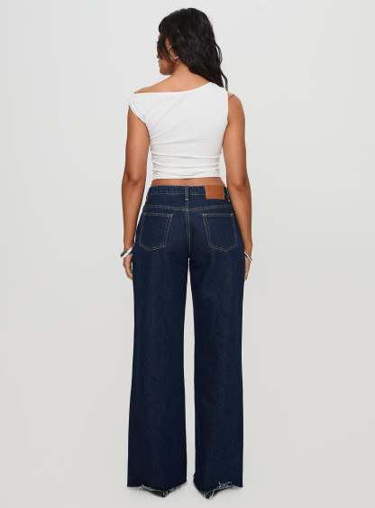 Darla low rise straight jean dark wash petite