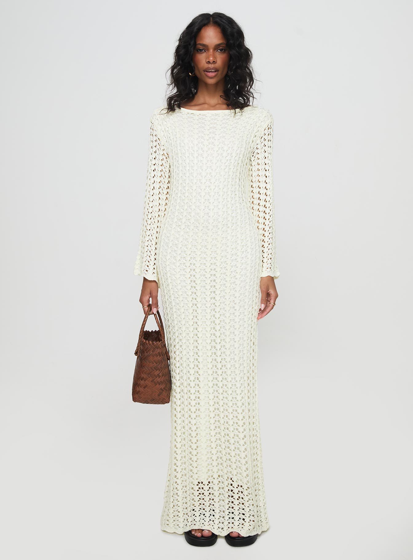 Westy Knit Maxi Dress Cream-Artabri