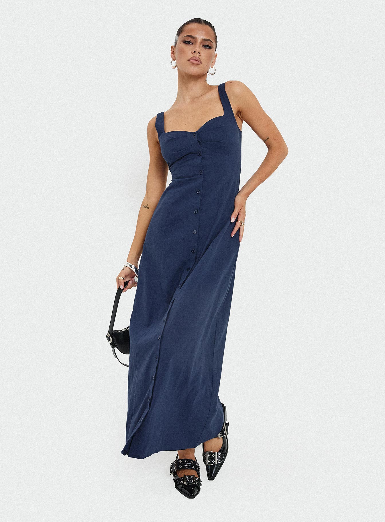 Vaugn Maxi Dress Navy-Artabri