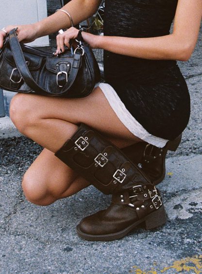 Buckle Down Boots Brown