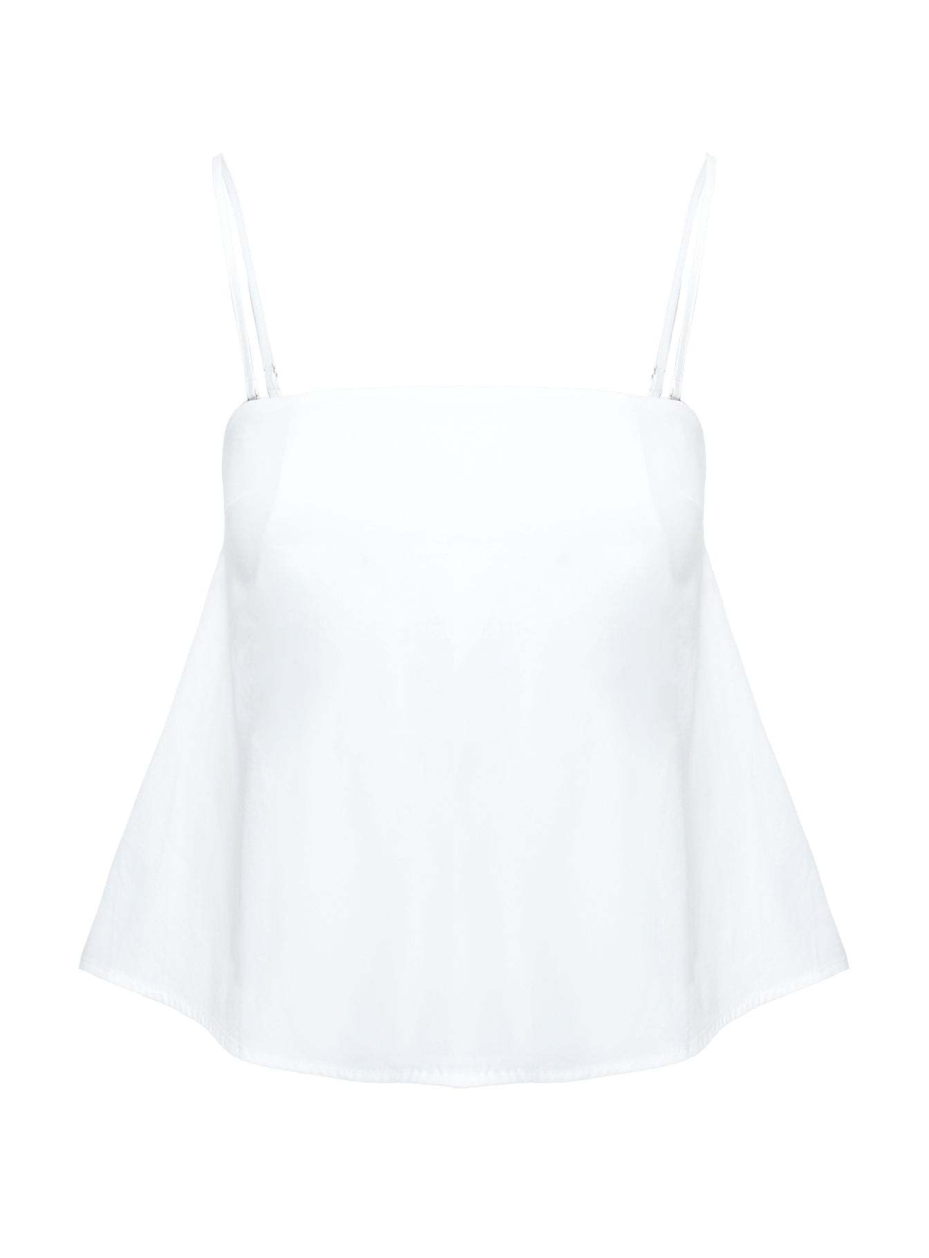 Trapeze Strapless Top White