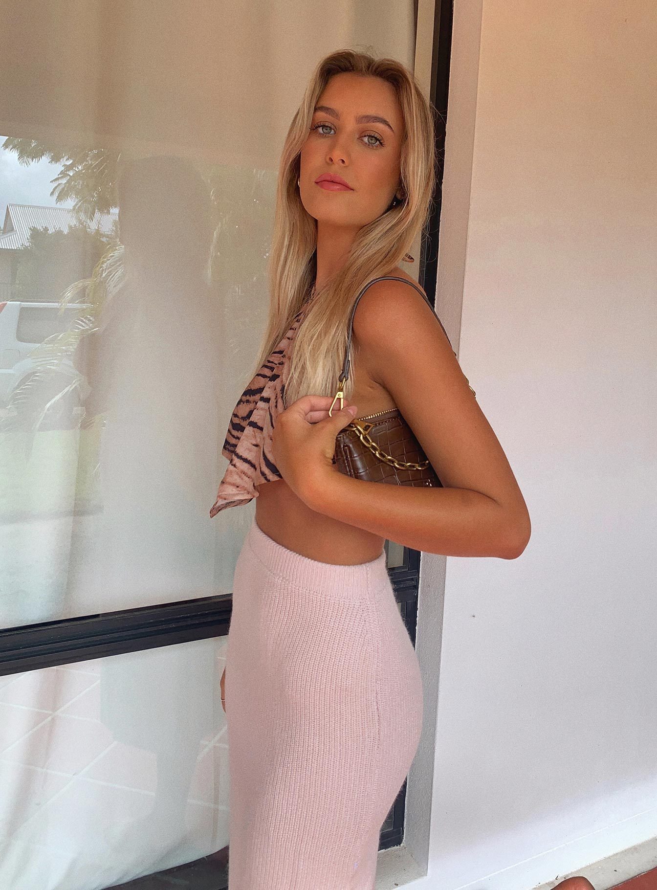 Zanna Midi Skirt Nude Pink-Artabri