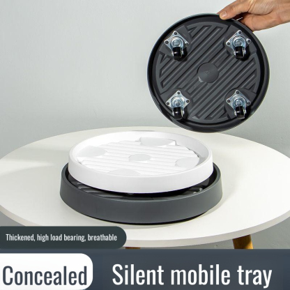 Removable universal thickened flower pot base chassis mobile flower pot tray household universal whe