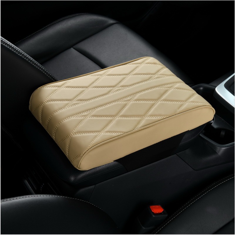 Car leather armrest box pad
